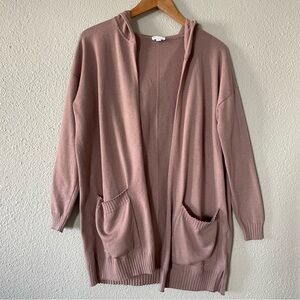 LYR by Splendid Loopknit Hooded Cardigan Women’s S Cashmere Blend Soft Lounge